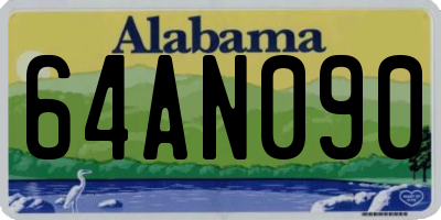 AL license plate 64AN090