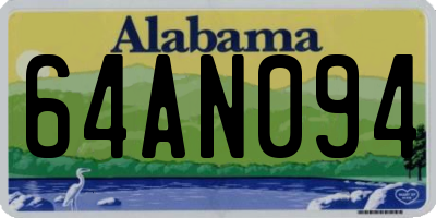 AL license plate 64AN094