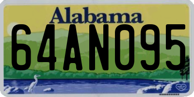 AL license plate 64AN095