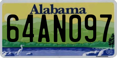 AL license plate 64AN097