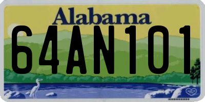 AL license plate 64AN101