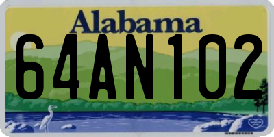 AL license plate 64AN102