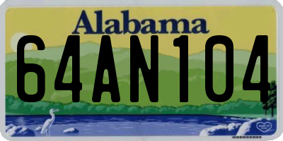 AL license plate 64AN104
