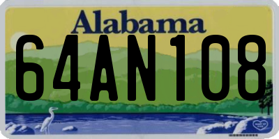 AL license plate 64AN108