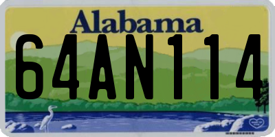 AL license plate 64AN114