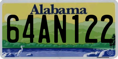 AL license plate 64AN122