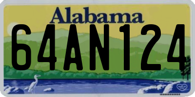 AL license plate 64AN124