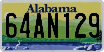 AL license plate 64AN129