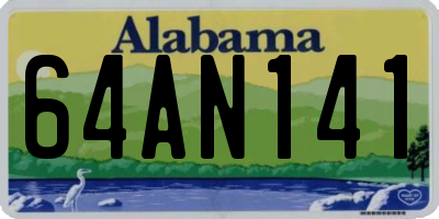 AL license plate 64AN141