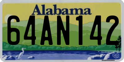 AL license plate 64AN142