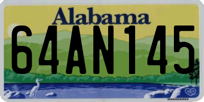 AL license plate 64AN145