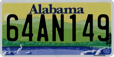 AL license plate 64AN149