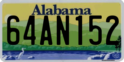AL license plate 64AN152