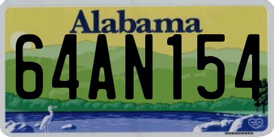 AL license plate 64AN154