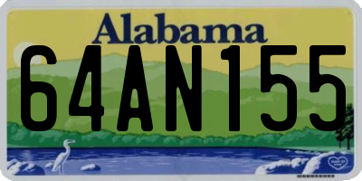 AL license plate 64AN155