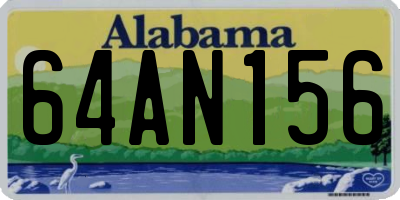 AL license plate 64AN156
