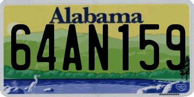 AL license plate 64AN159