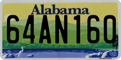 AL license plate 64AN160