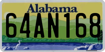 AL license plate 64AN168