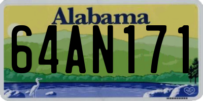 AL license plate 64AN171