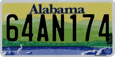 AL license plate 64AN174