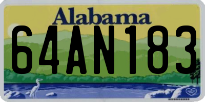 AL license plate 64AN183