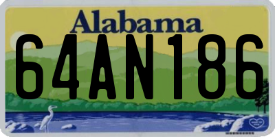 AL license plate 64AN186