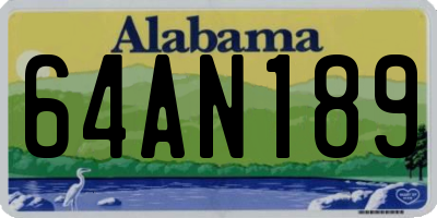 AL license plate 64AN189