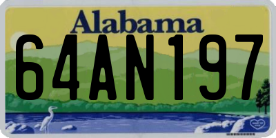 AL license plate 64AN197