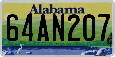 AL license plate 64AN207