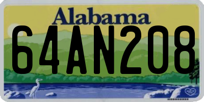 AL license plate 64AN208