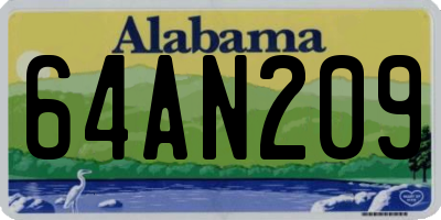 AL license plate 64AN209