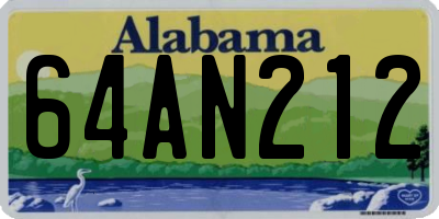 AL license plate 64AN212