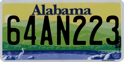 AL license plate 64AN223