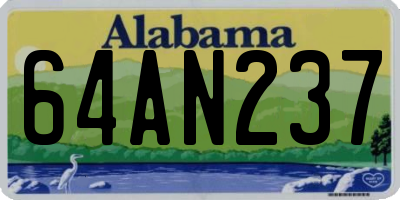 AL license plate 64AN237