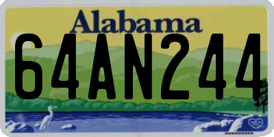 AL license plate 64AN244