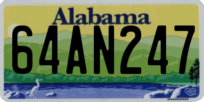 AL license plate 64AN247