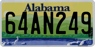 AL license plate 64AN249