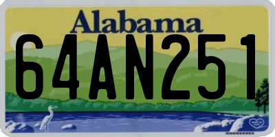 AL license plate 64AN251