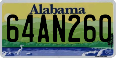AL license plate 64AN260