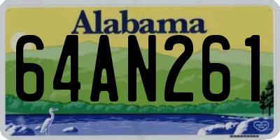 AL license plate 64AN261