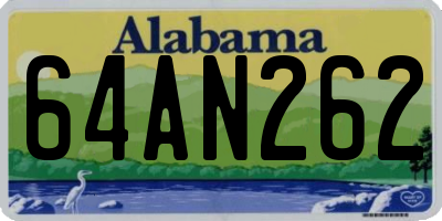 AL license plate 64AN262