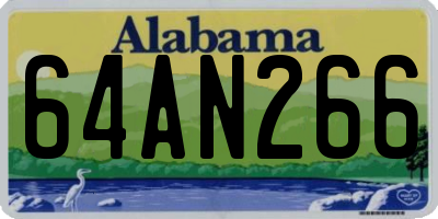 AL license plate 64AN266