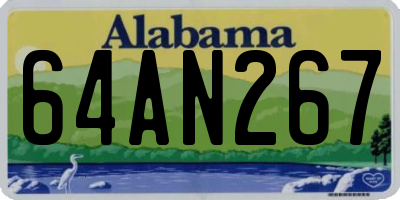 AL license plate 64AN267