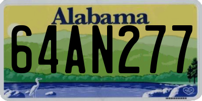 AL license plate 64AN277
