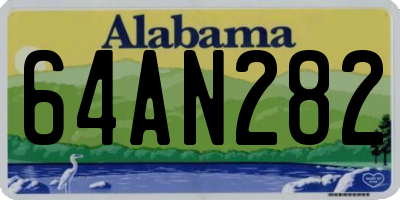 AL license plate 64AN282