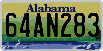 AL license plate 64AN283