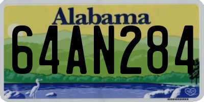 AL license plate 64AN284