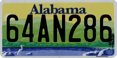 AL license plate 64AN286