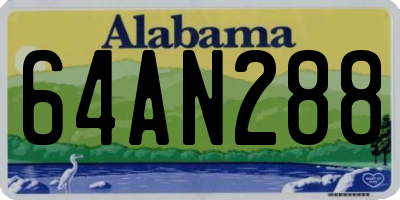 AL license plate 64AN288